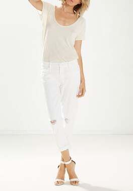 Mother The Dropout Jeans US 26 EU 36 Womens White Little Miss Innocent $198
